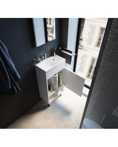 Тумба с раковиной 1MarKa Lira 40Н R У85920 Белый глянец