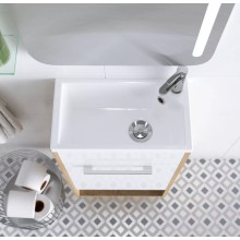 Тумба с раковиной 1MarKa Lira 40Н R У85923 Дуб сонома Белый глянец