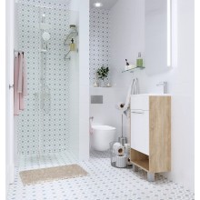 Тумба с раковиной 1MarKa Lira 40Н R У85923 Дуб сонома Белый глянец