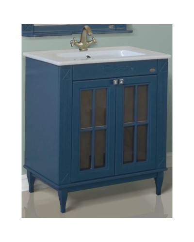 Тумба с раковиной синий 78 см Atoll Милана