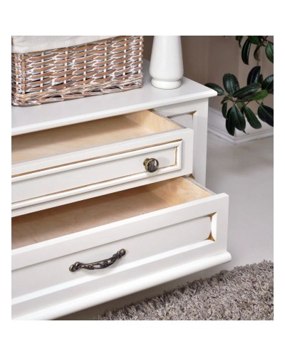 Тумба с раковиной слоновая кость золотая патина 95 см Atoll Джулия