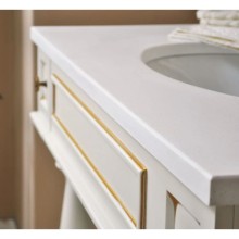 Тумба с раковиной слоновая кость золотая патина 95 см Atoll Джулия