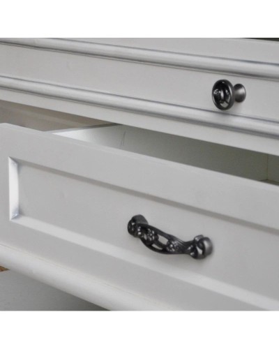 Тумба с раковиной слоновая кость серебряная патина 95 см Atoll Джулия