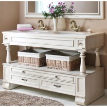 Тумба с раковиной слоновая кость состаренная 157,4 см Atoll Джулия