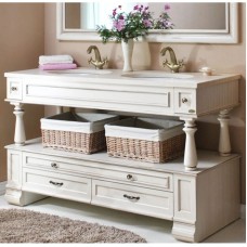 Тумба с раковиной слоновая кость состаренная 157,4 см Atoll Джулия