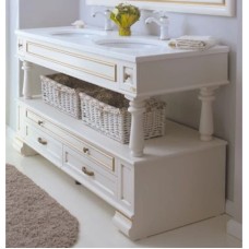 Тумба с раковиной слоновая кость золотая патина 157,4 см Atoll Джулия