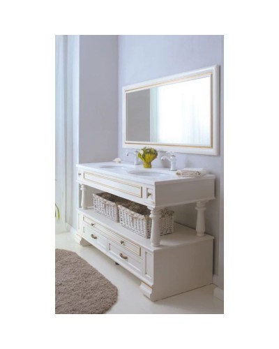 Тумба с раковиной слоновая кость золотая патина 157,4 см Atoll Джулия