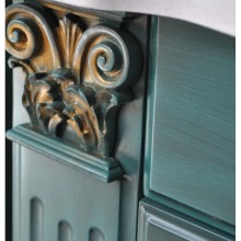 Тумба с раковиной аквамарин золотая патина 88 см Atoll Венеция