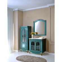 Тумба с раковиной аквамарин золотая патина 88 см Atoll Венеция