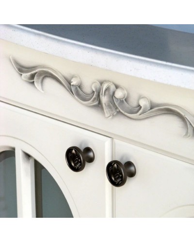 Тумба с раковиной белый черная патина 88 см Atoll Венеция