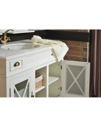 Тумба с раковиной белый матовый 116,5 см Atoll Марсель NEW