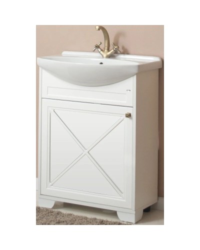 Тумба с раковиной белый матовый 66 см Atoll Палермо PALERMO66TWMAT