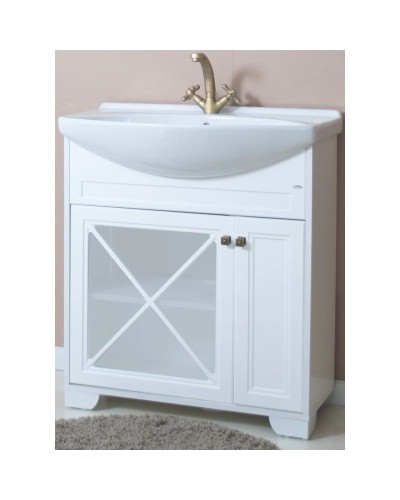 Тумба с раковиной белый матовый 76 см Atoll Палермо PALERMO76TWMAT/ST