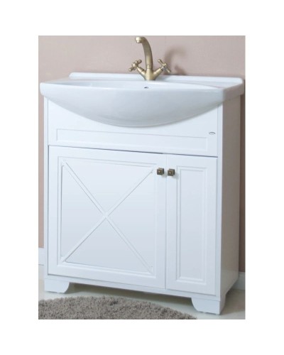 Тумба с раковиной белый матовый 76 см Atoll Палермо PALERMO76TWMAT