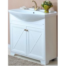 Тумба с раковиной белый матовый 87 см Atoll Палермо PALERMO87TWMAT