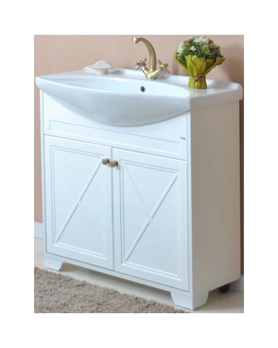 Тумба с раковиной белый матовый 87 см Atoll Палермо PALERMO87TWMAT