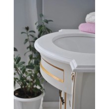 Тумба с раковиной слоновая кость золотая патина 86 см Atoll Ривьера