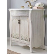 Тумба с раковиной белое дерево 86 см Atoll Ривьера