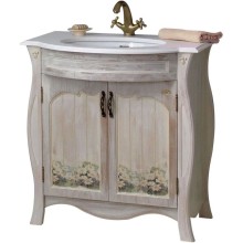 Тумба с раковиной белое дерево 86 см Atoll Ривьера