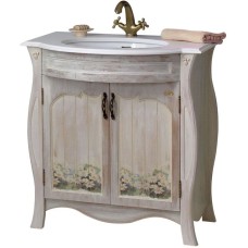 Тумба с раковиной белое дерево 86 см Atoll Ривьера