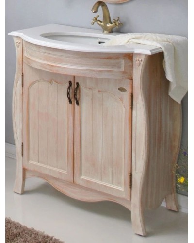 Тумба с раковиной персик 86 см Atoll Ривьера