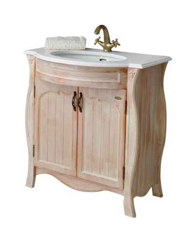 Тумба с раковиной персик 86 см Atoll Ривьера