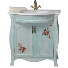 Тумба с раковиной голубой 86 см Atoll Ривьера