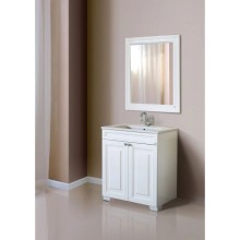 Тумба с раковиной белый глянец 78 см Atoll Мальта