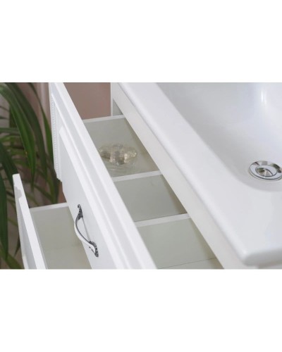 Тумба с раковиной белый матовый 78 см Atoll Валери