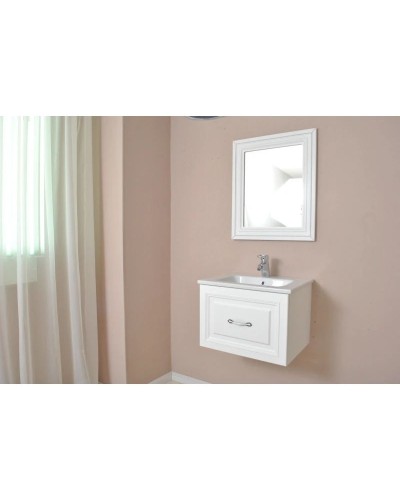 Тумба с раковиной белый матовый 60,5 см Atoll Валери