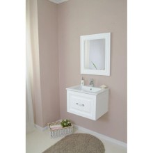 Тумба с раковиной белый матовый 60,5 см Atoll Валери