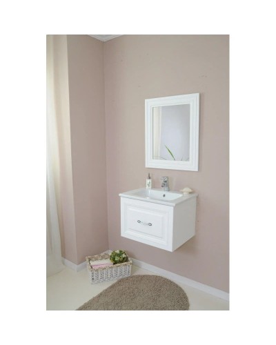 Тумба с раковиной белый матовый 60,5 см Atoll Валери