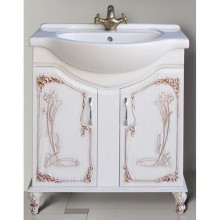 Тумба с раковиной белое дерево медная патина 77,5 см Atoll Барселона