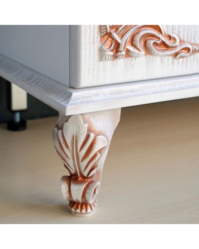 Тумба с раковиной белое дерево медная патина 77,5 см Atoll Барселона