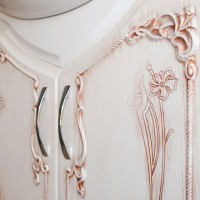 Тумба с раковиной белое дерево медная патина 66,5 см Atoll Барселона