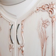 Тумба с раковиной белое дерево медная патина 66,5 см Atoll Барселона