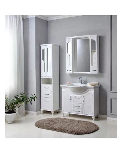 Тумба с раковиной белый глянец 96,5 см Atoll Барселона