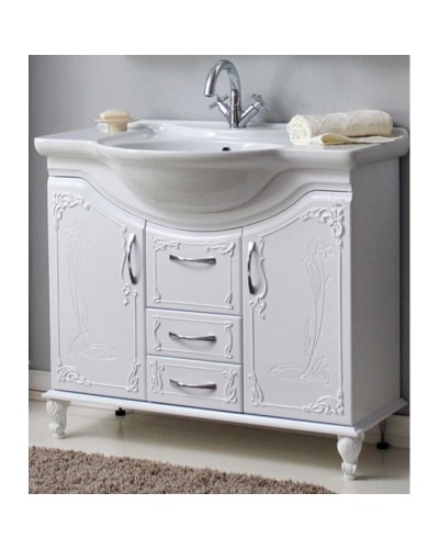 Тумба с раковиной белый глянец 96,5 см Atoll Барселона