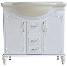 Тумба с раковиной белый глянец 88 см Atoll Барселона