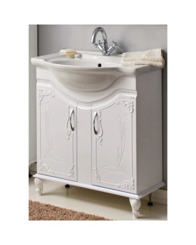 Тумба с раковиной белый глянец 77,5 см Atoll Барселона