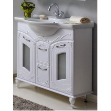 Тумба с раковиной белый глянец 96 см Atoll Мастер и Маргарита