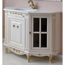 Тумба с раковиной слоновая кость золотая патина 124,5 см Atoll Верона