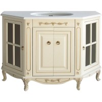 Тумба с раковиной слоновая кость золотая патина 124,5 см Atoll Верона