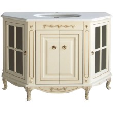 Тумба с раковиной слоновая кость золотая патина 124,5 см Atoll Верона