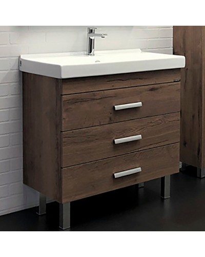 Тумба с раковиной Comforty Никосия 80Н 00-00007621 Дуб темный