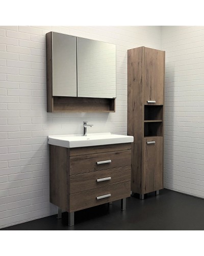 Тумба с раковиной Comforty Никосия 80Н 00-00007621 Дуб темный