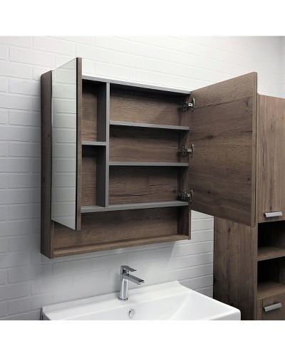 Тумба с раковиной Comforty Никосия 80Н 00-00007621 Дуб темный