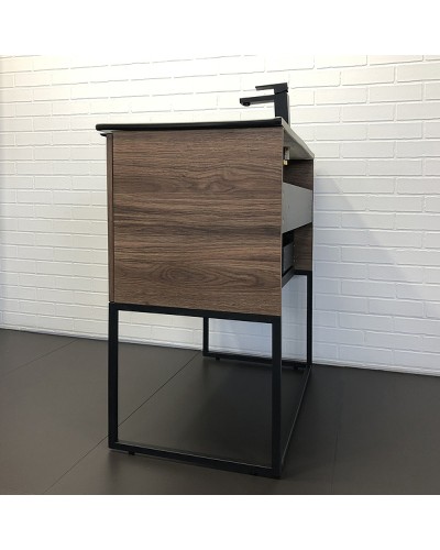 Тумба с раковиной Comforty Равенна Лофт 90 00-00006655 Дуб темно-коричневый