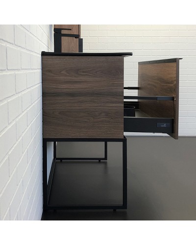 Тумба с раковиной Comforty Равенна Лофт 90 00-00006655 Дуб темно-коричневый