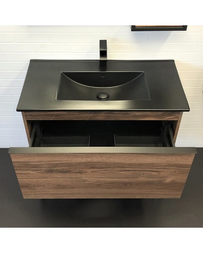 Тумба с раковиной Comforty Равенна Лофт 90 00-00006655 Дуб темно-коричневый